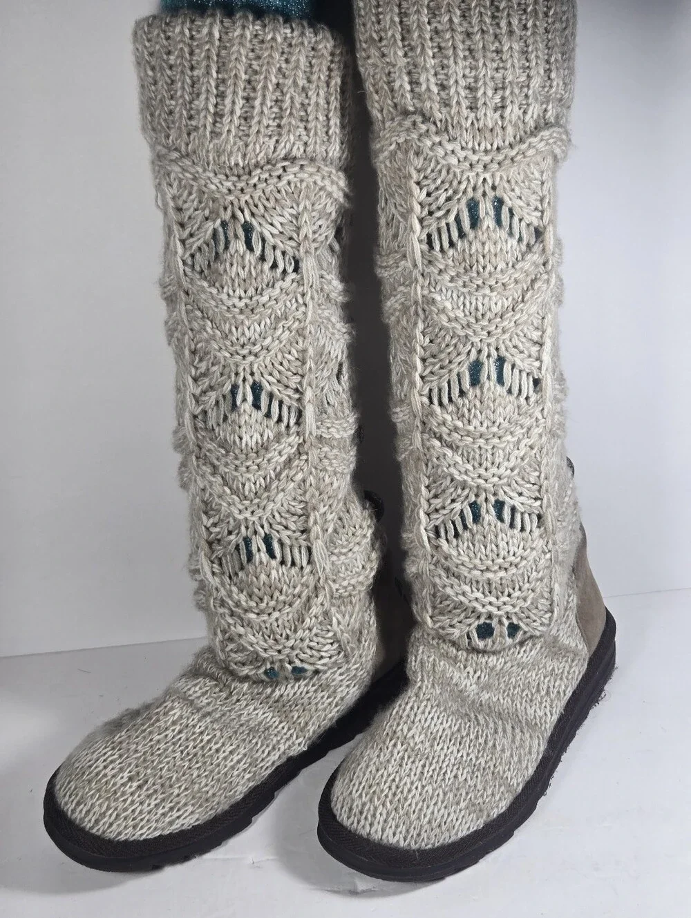 Muk Luks Jamie Knit Boots Women's Size 7 Bohemian